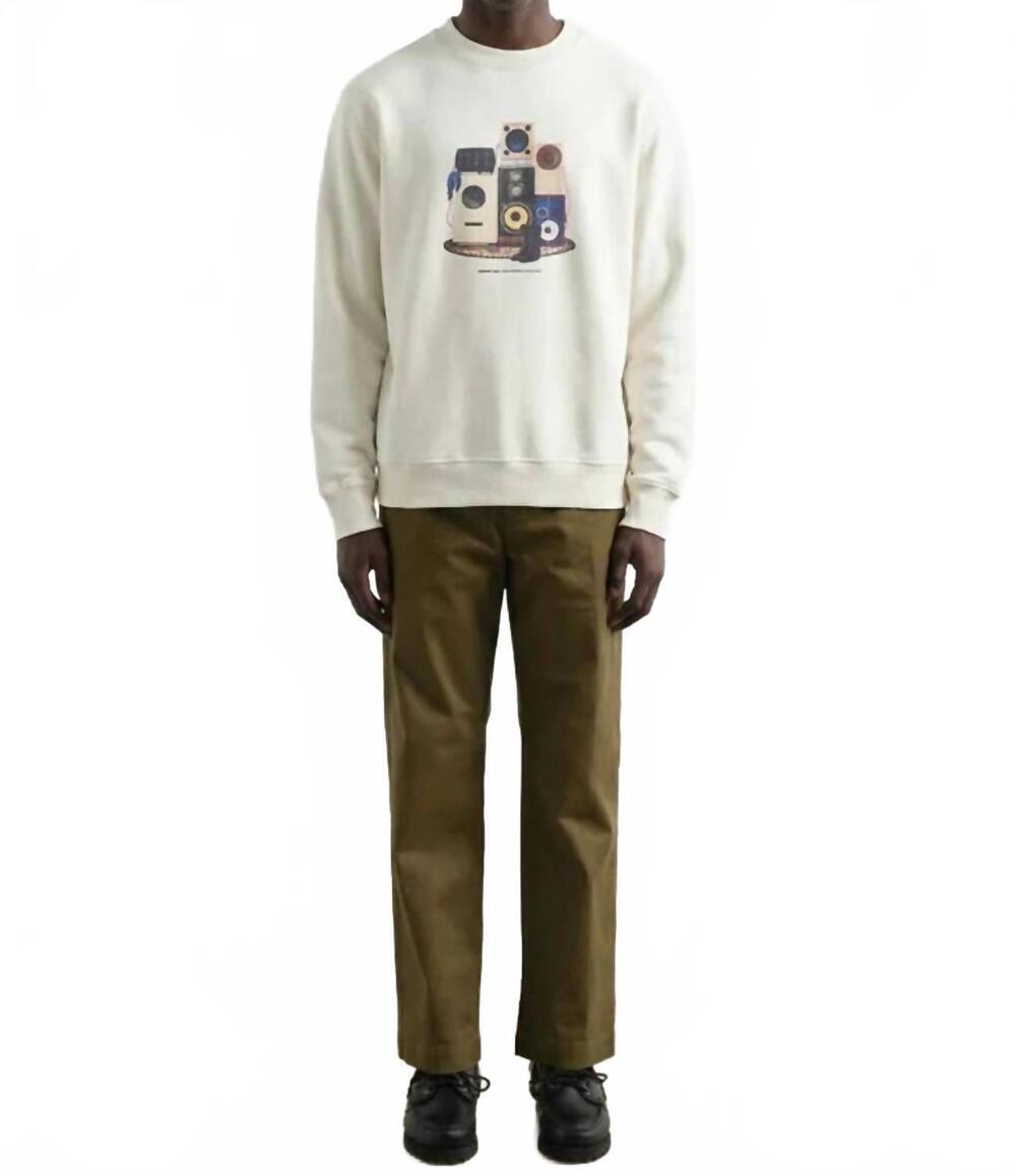 NEW EDMMOND STUDIOS sound system sweater in off white